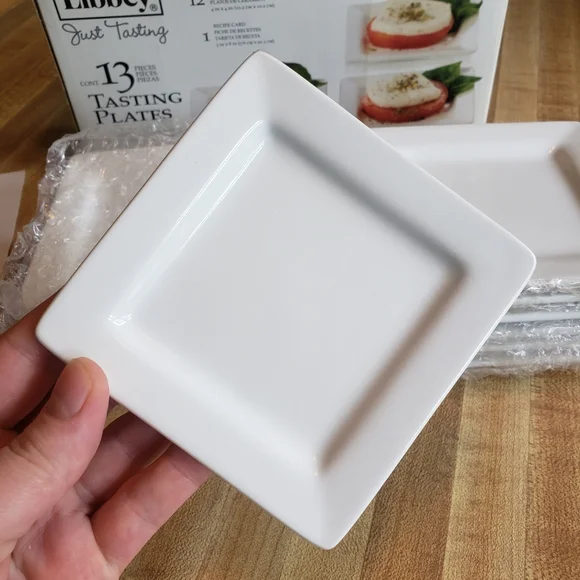 Libbey Mini Ceramic Tasting Plates NWT - Picture 5 of 8